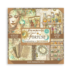 Maxi Block Papeles Scrap Stamperia 30 x30 Fortune 1 cara