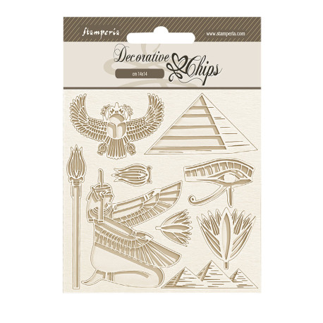 Decorative Chips 14x14 cms Stamperia Fortune Egipto Piramide