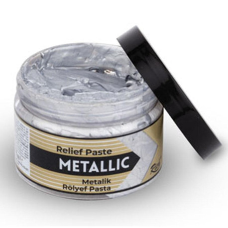 Pasta Relieve Glitter  RICH 150CC. SILVER