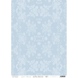 Papel Cartonaje Artis Decor 32x45 cm Corazones tono azules PCAD1008