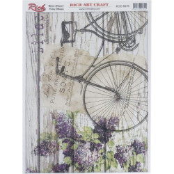 Papel Arroz Dec. RICH 29,7X42CM. KOD 8076