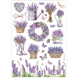 Papel de Arroz Provence accesorios  Stamperia A-4