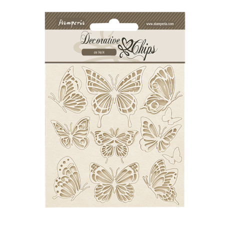 Decorative Chips 14x14 cms Stamperia Lavender mariposas