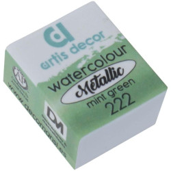 Acuarela Olive Mint Green 1/2 GODET Metallic  ARTIS DECOR