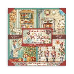 Maxi Block Papeles Scrap Stamperia 30 x30 The Nutcracker 1 cara