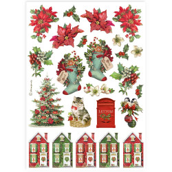 Papel de Arroz Classic christmas Stamperia A-4