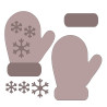 Formas decorativas Stamperia : guantes y copos de nieve