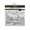 Stencil Stamperia Classic Christmas houses 18x18 cms