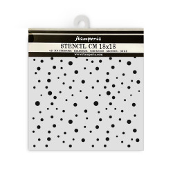 Stencil Stamperia Classic Christmas dots pattern 18x18 cms