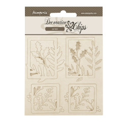 Decorative Chips 14x14 cms Stamperia Gear up for Christmas cuadrados