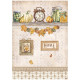 Papel de Arroz Golden harmony Reloj y Calabazas Stamperia A-4