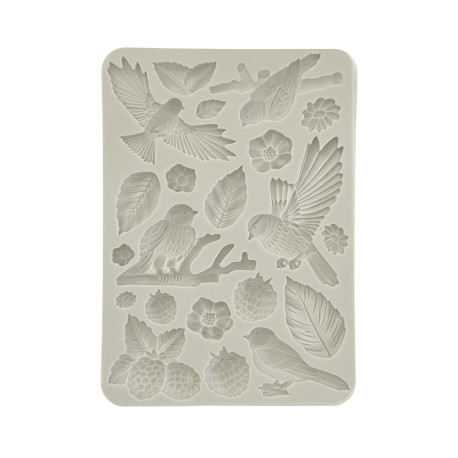 Stamperia Silicone mold A5 Forest Pajaritos