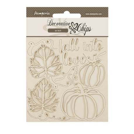 Decorative Chips 14x14 cms Stamperia Golden Harmony Calabazas