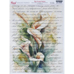 Papel Arroz Dec. RICH 29,7X42CM. KOD.16052