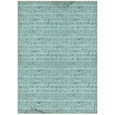 Papel de Arroz Partitura de fondo Stamperia A-4