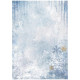 Papel de Arroz Create Happiness Dewdrops copoas de nieve azules Stamperia A-4