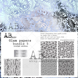 AB Studio Glam paper Bundle 5 Silver (6 hojas)