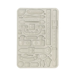 Stamperia Silicone mold A5 Art of Travelling cinturones y manijas