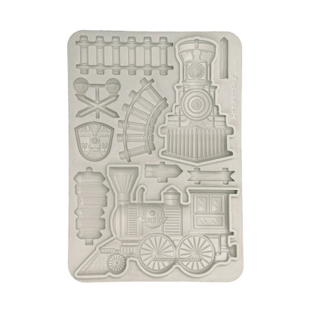 Stamperia Silicone mold A5 Art of Travelling tren