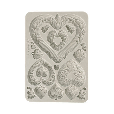 Stamperia Silicone mold A5 Corazones