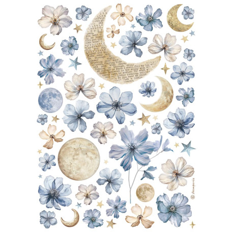 Papel de Arroz Sol y luna Stamperia A-4