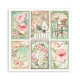 Maxi Block Papeles Scrap Stamperia 30 x30 House of Roses  1 cara