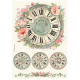 Papel de Arroz House of Roses reloj Stamperia A-4