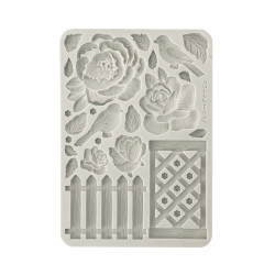 Stamperia Silicone mold A5 House of Roses valla