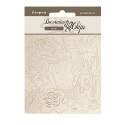 Decorative Chips 14x14 cms Stamperia House of Roses rosas