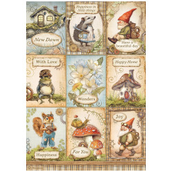 Papel de Arroz Hidden Grove cartas Stamperia A-4