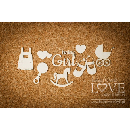Chipboard - Set for a girl - Emma & Billy