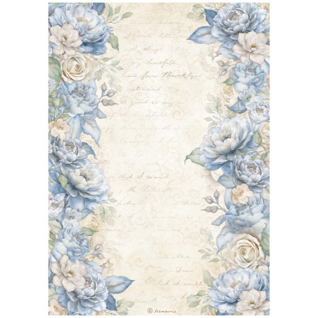 Papel de Arroz Timeless bordes florales Stamperia A-4