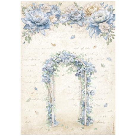 Papel de Arroz Timeless bordes arco Stamperia A-4
