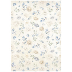 Papel de Arroz Timeless Patrón de flores pequeñas Stamperia A-4