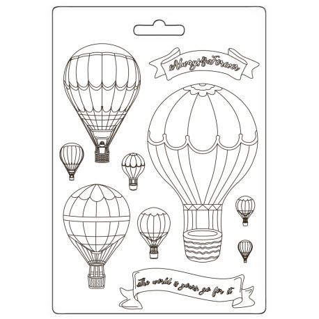 Stamperia Soft Mould A5 Timeless Globos