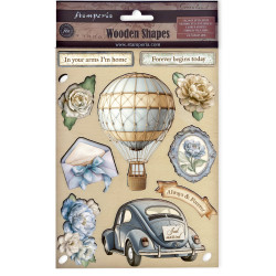 Apliques de madera Stamperia A5 Christmas Home