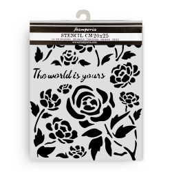 Stencil Stamperia 20x25 Timeless Rosas