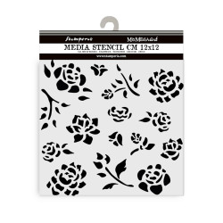 Stencil 12x12 Stamperia Timeless Buds pattem