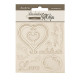 Decorative Chips 14x14 cms Stamperia Timeless corazones