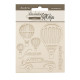 Decorative Chips 14x14 cms Stamperia Timeless Globos Aerostaticos