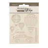 Decorative Chips 14x14 cms Stamperia Timeless Globos Aerostaticos