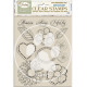 Sellos 14x18 Stamperia Timeless flowers and hearts