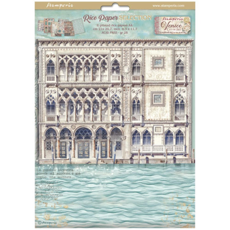 Kit 6 Papeles arroz A-4  Venice City of Art