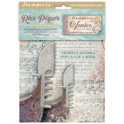 Kit 8 Papeles arroz A-6 Fondos Venice City of Art  Stamperia