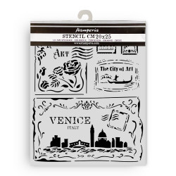 Stencil Stamperia 20x25 Venice City of Art : Cards