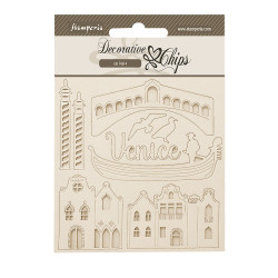 Decorative Chips 14x14 cms Stamperia Venice City of Art Elementos