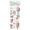 Rub-on Stamperia 10.16x21.6 cms. Candy Christmas Globos aerostaticos