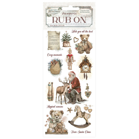 Rub-on Stamperia 10.16x21.6 cms. The Owl's House teddy bears