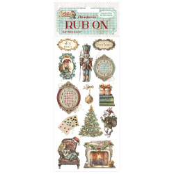 Rub-on Stamperia 10.16x21.6 cms. Alice in Christmas soldiers
