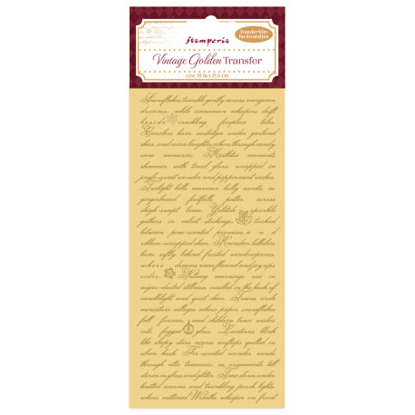 Vintage golden Transfer - Writing